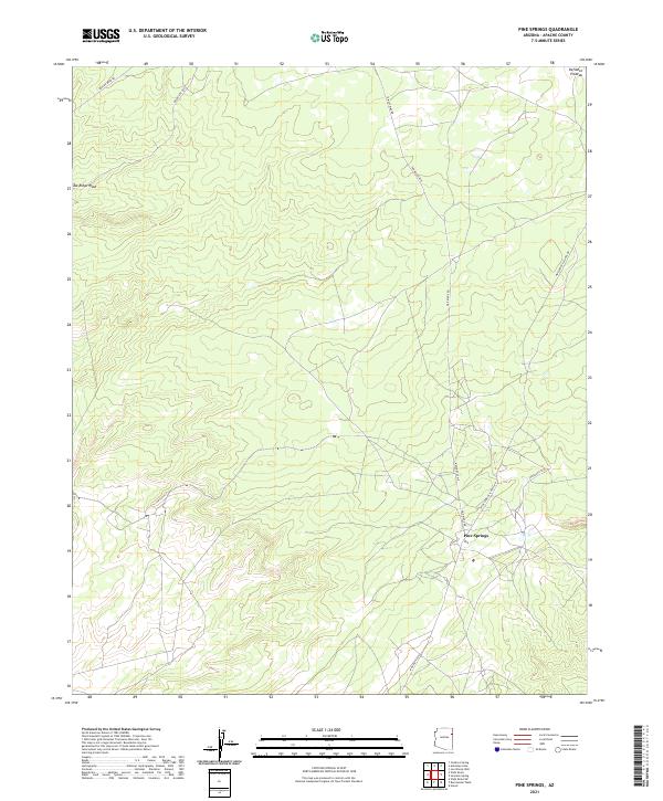 US Topo 7.5-minute map for Pine Springs AZ