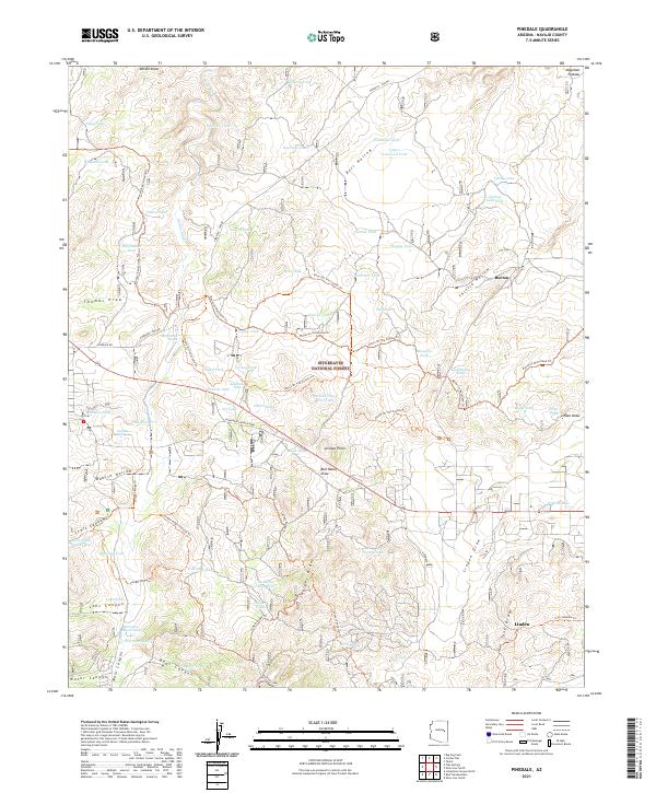 US Topo 7.5-minute map for Pinedale AZ