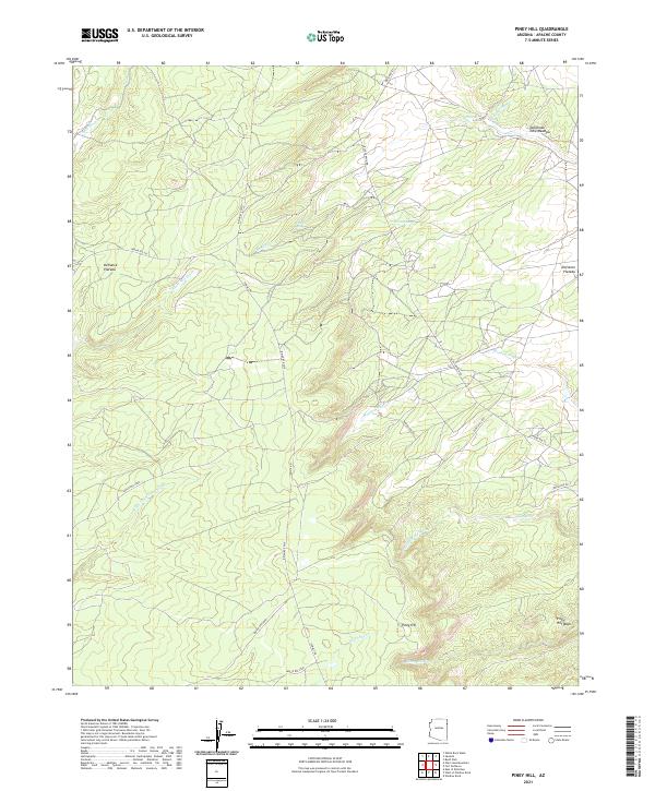 US Topo 7.5-minute map for Piney Hill AZ