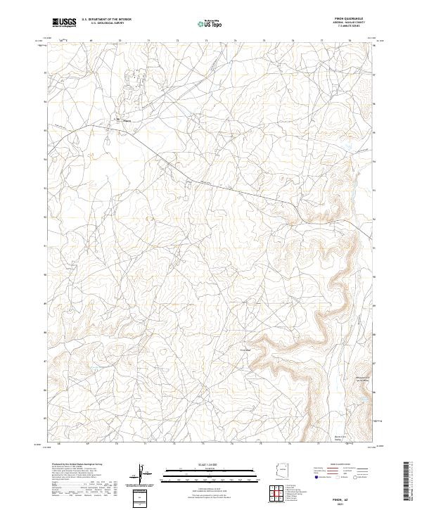 US Topo 7.5-minute map for Pinon AZ