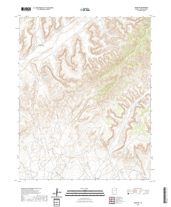 US Topo 7.5-minute map for Pinon NW AZ