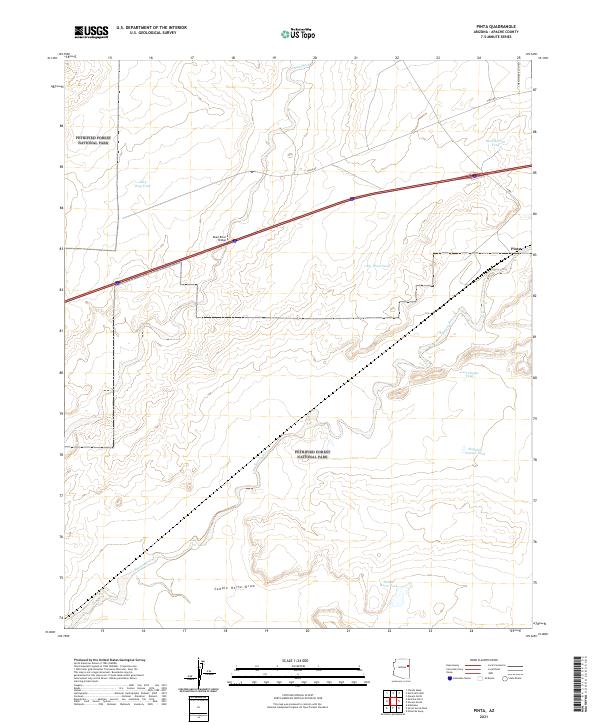US Topo 7.5-minute map for Pinta AZ