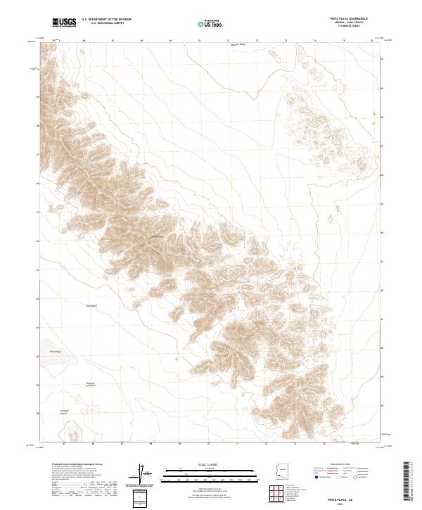 US Topo 7.5-minute map for Pinta Playa AZ