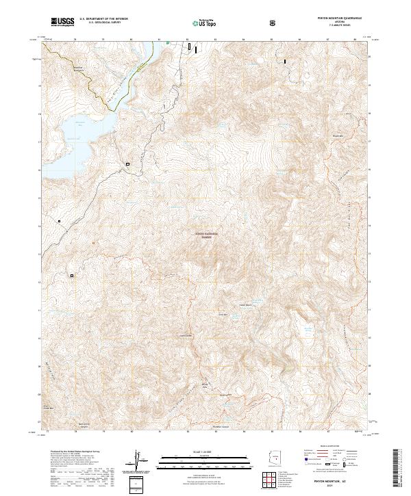 US Topo 7.5-minute map for Pinyon Mountain AZ