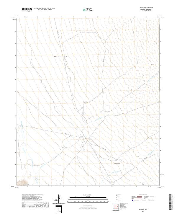 US Topo 7.5-minute map for Pisinimo AZ