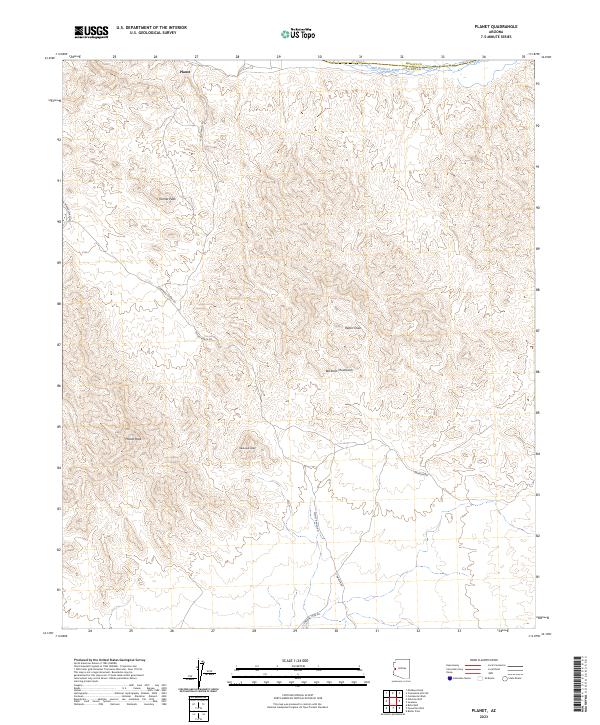 US Topo 7.5-minute map for Planet AZ