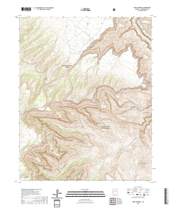 US Topo 7.5-minute map for Point Imperial AZ