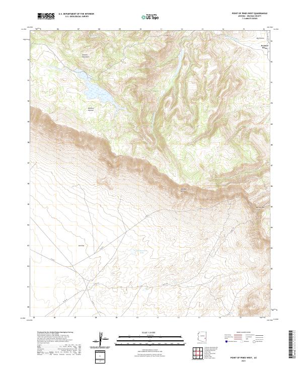 US Topo 7.5-minute map for Point of Pines West AZ
