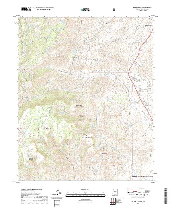 US Topo 7.5-minute map for Poland Junction AZ