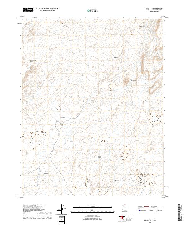 US Topo 7.5-minute map for Poverty Flat AZ
