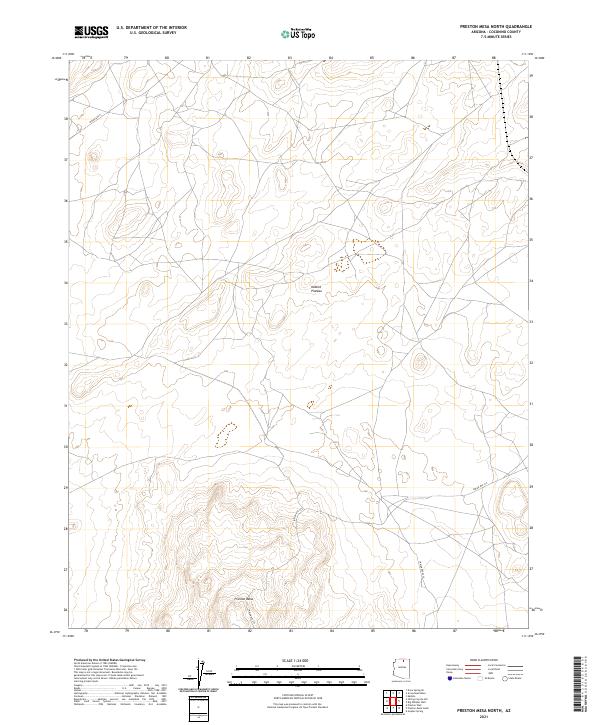 US Topo 7.5-minute map for Preston Mesa North AZ