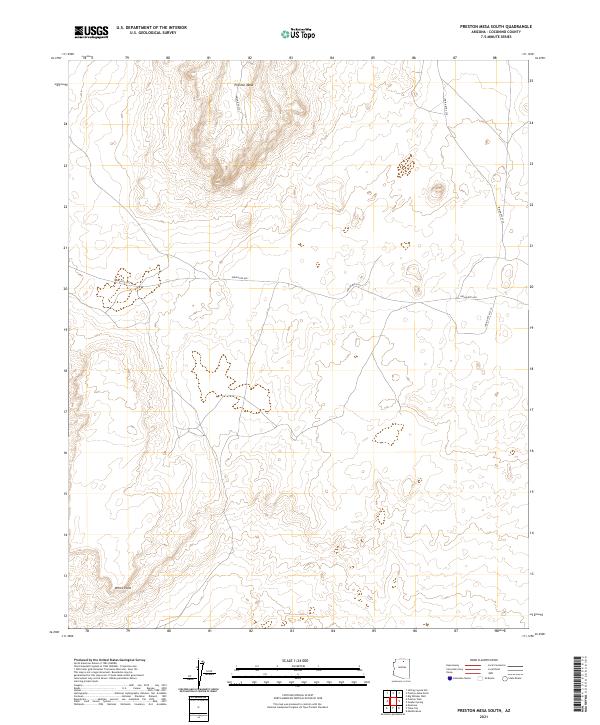 US Topo 7.5-minute map for Preston Mesa South AZ