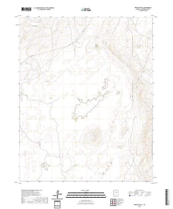 US Topo 7.5-minute map for Preston Well AZ