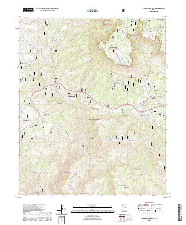 US Topo 7.5-minute map for Promontory Butte AZ