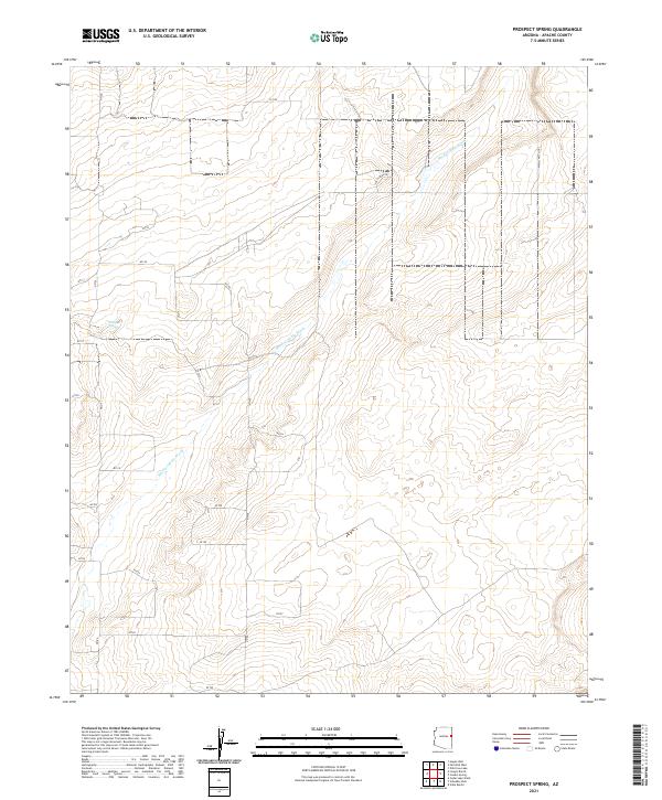 US Topo 7.5-minute map for Prospect Spring AZ