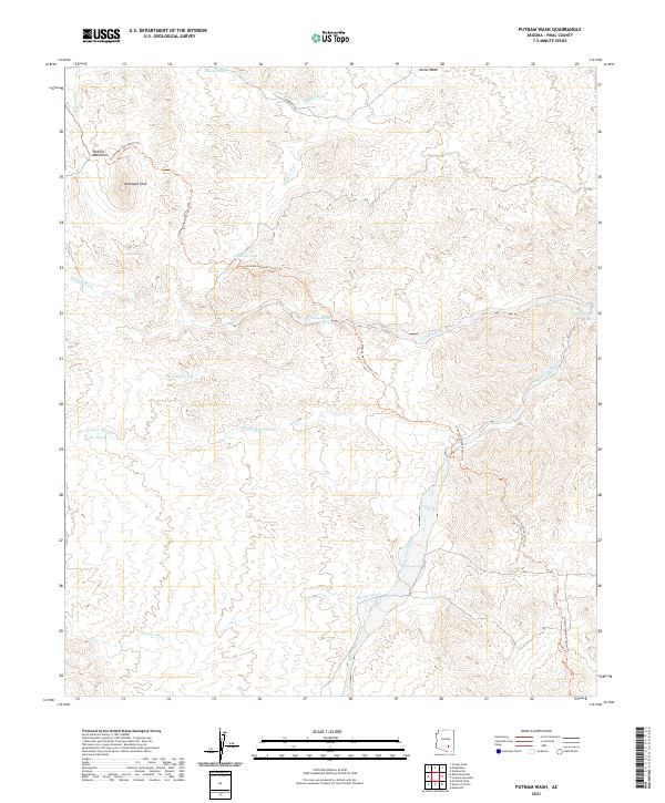 US Topo 7.5-minute map for Putnam Wash AZ
