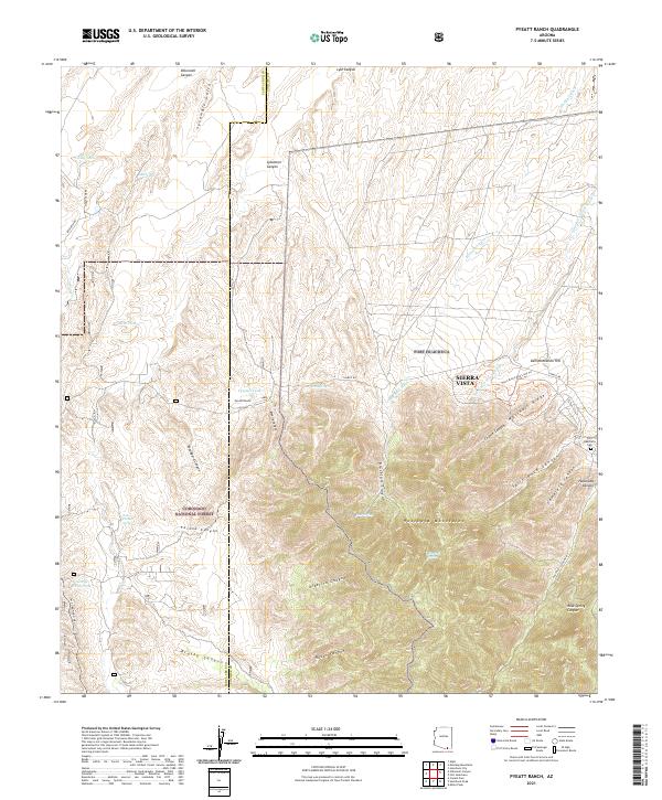 US Topo 7.5-minute map for Pyeatt Ranch AZ