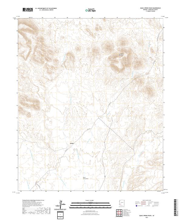 US Topo 7.5-minute map for Quail Spring Wash AZ