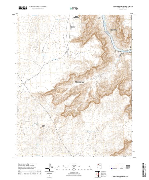 US Topo 7.5-minute map for Quartermaster Canyon AZ
