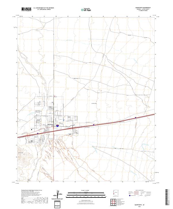 US Topo 7.5-minute map for Quartzsite AZ