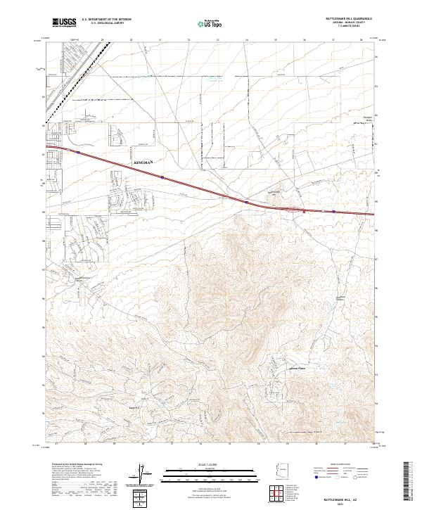 US Topo 7.5-minute map for Rattlesnake Hill AZ
