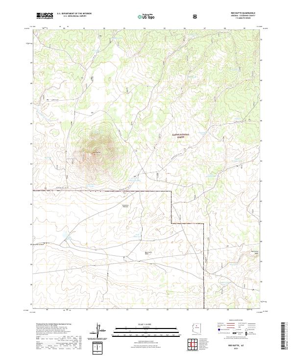 US Topo 7.5-minute map for Red Butte AZ