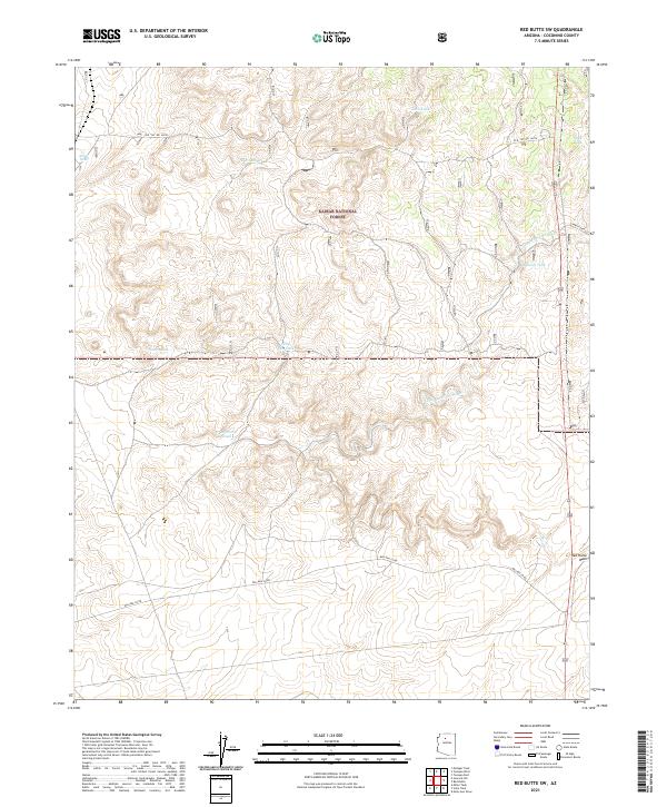 US Topo 7.5-minute map for Red Butte SW AZ