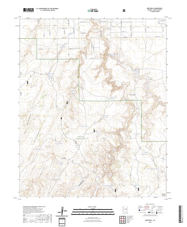 US Topo 7.5-minute map for Red Knoll AZ