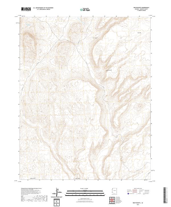 US Topo 7.5-minute map for Red Pockets AZ