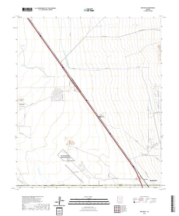 US Topo 7.5-minute map for Red Rock AZ