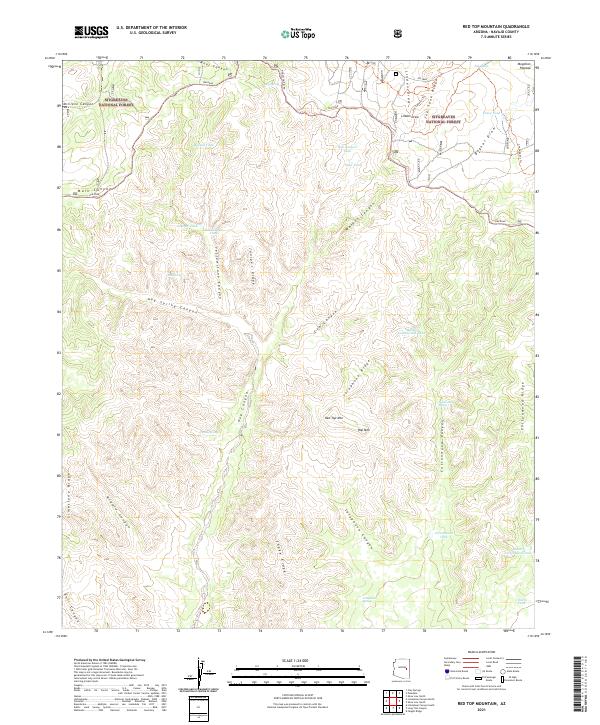 US Topo 7.5-minute map for Red Top Mountain AZ