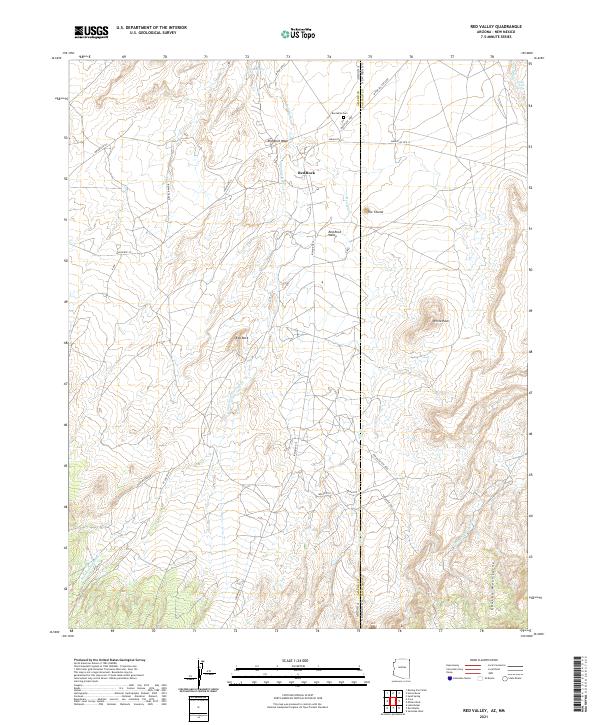 US Topo 7.5-minute map for Red Valley AZNM