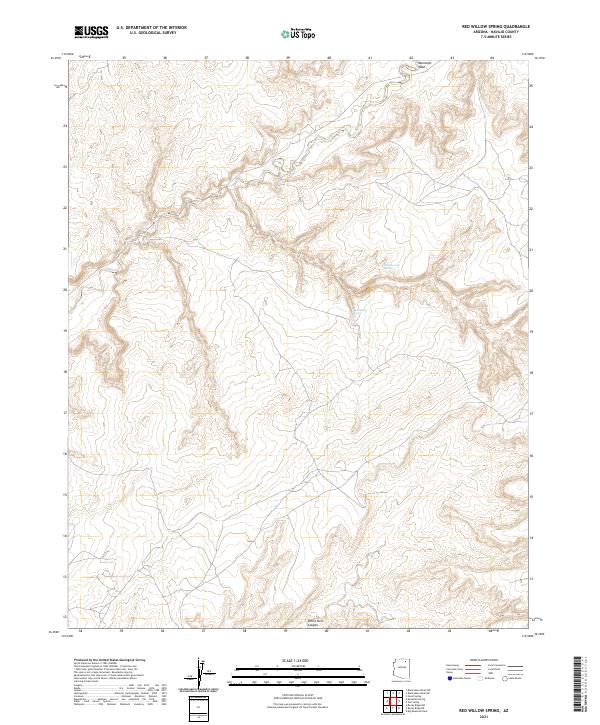 US Topo 7.5-minute map for Red Willow Spring AZ