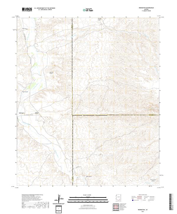 US Topo 7.5-minute map for Redington AZ
