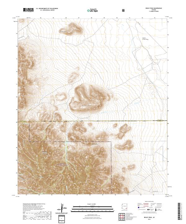US Topo 7.5-minute map for Reiley Peak AZ