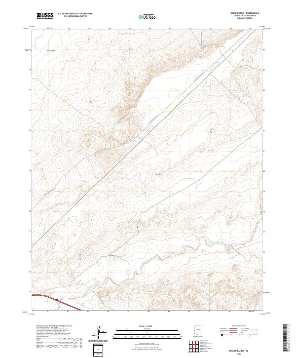 US Topo 7.5-minute map for Rincon Ranch AZ
