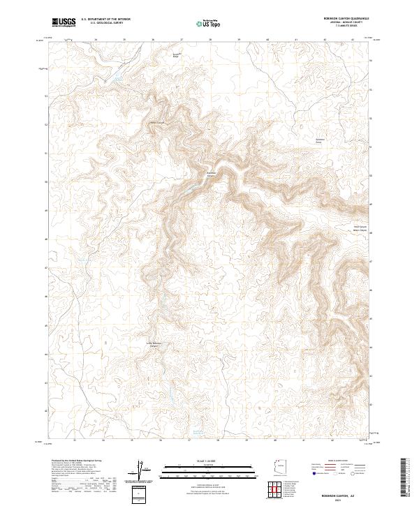 US Topo 7.5-minute map for Robinson Canyon AZ