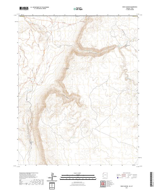 US Topo 7.5-minute map for Rock Canyon AZUT