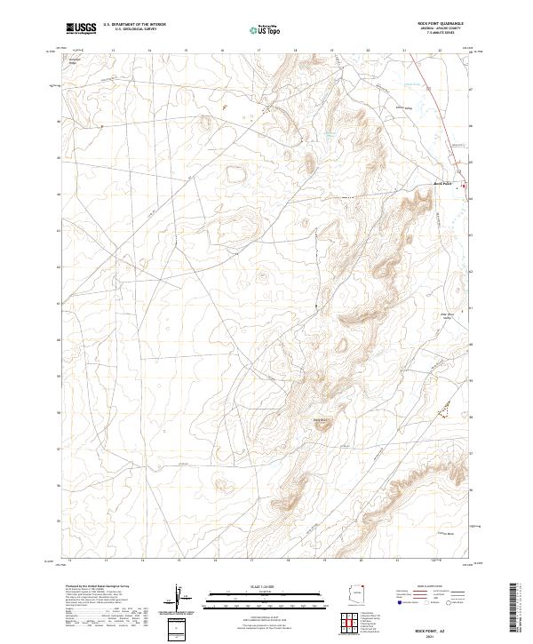 US Topo 7.5-minute map for Rock Point AZ