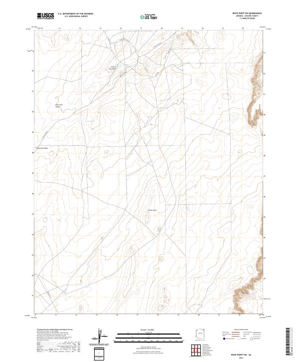 US Topo 7.5-minute map for Rock Point SW AZ