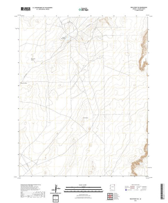US Topo 7.5-minute map for Rock Point SW AZ – American Map Store
