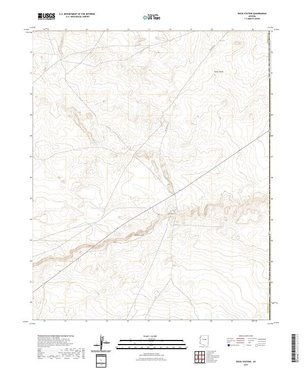 US Topo 7.5-minute map for Rock Station AZ