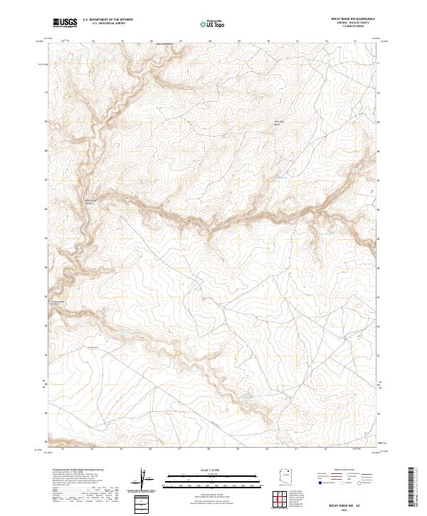 US Topo 7.5-minute map for Rocky Ridge NW AZ