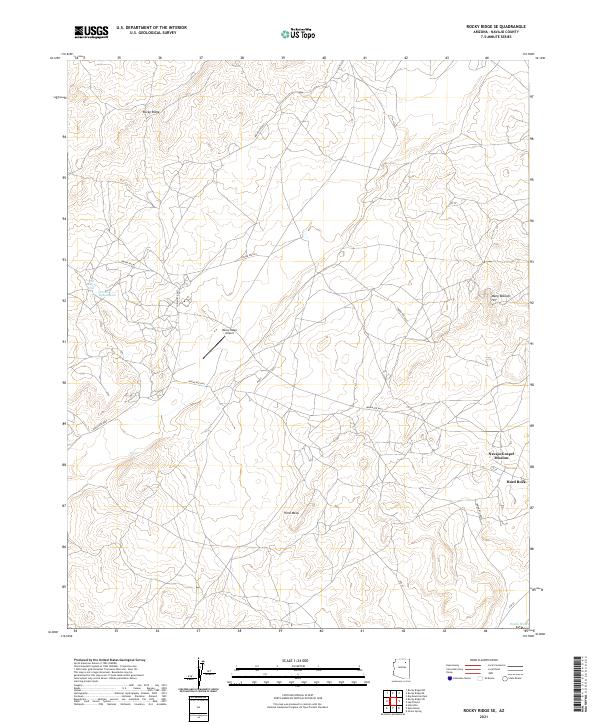 US Topo 7.5-minute map for Rocky Ridge SE AZ