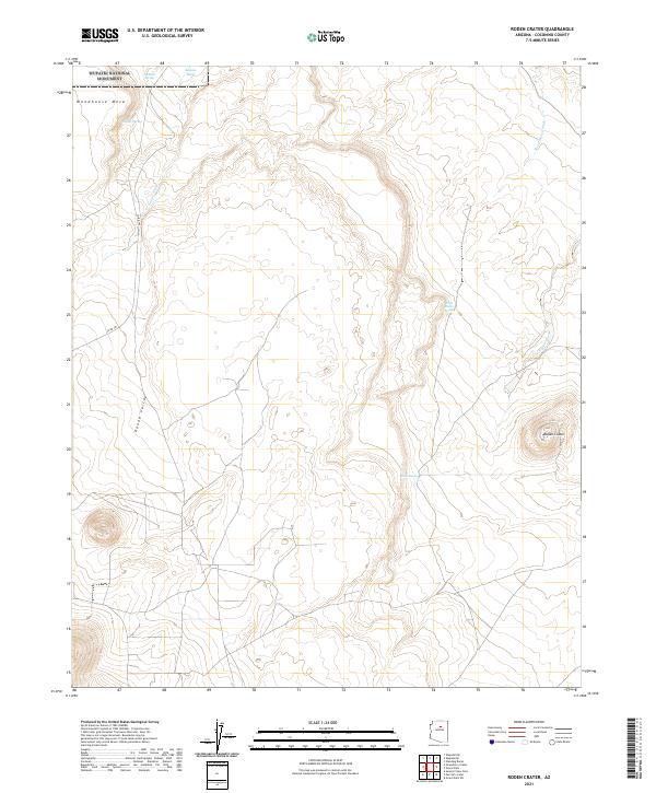US Topo 7.5-minute map for Roden Crater AZ