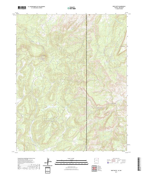 US Topo 7.5-minute map for Roof Butte AZNM