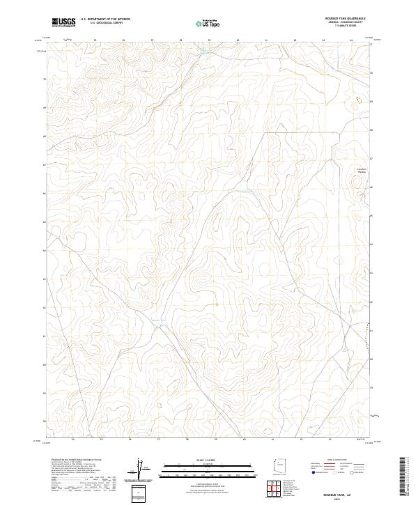 US Topo 7.5-minute map for Rosebud Tank AZ