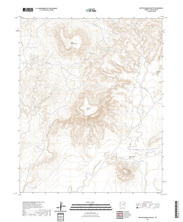 US Topo 7.5-minute map for Rotten Bananas Butte AZ