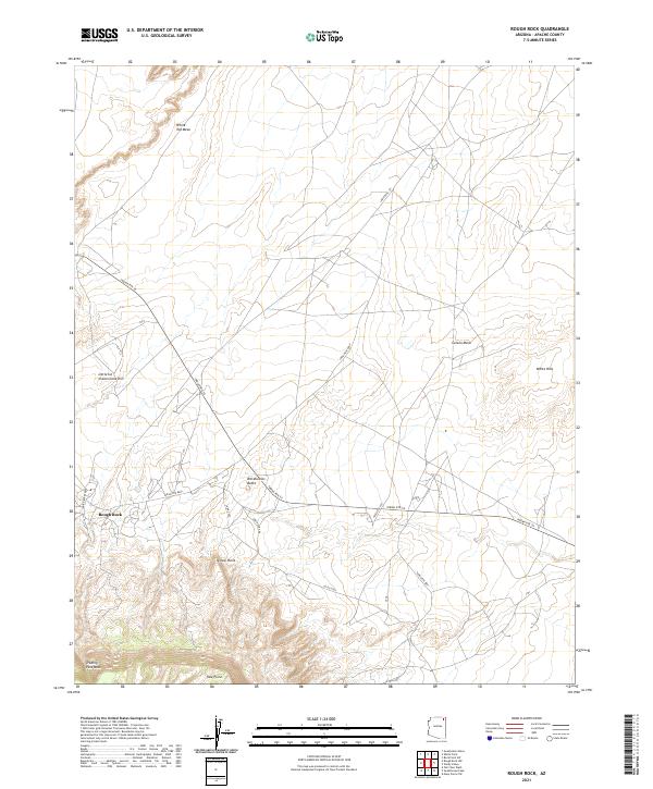 US Topo 7.5-minute map for Rough Rock AZ