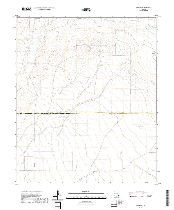 US Topo 7.5-minute map for Ryan Draw AZ